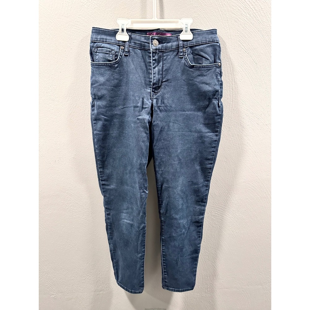 Gloria Vanderbilt Amanda High Rise Tapered Jeans Dark Wash Blue Size 10